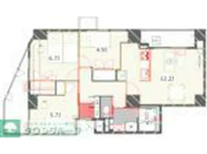 TS GARDEN東陽町(3LDK/7階)の間取り写真