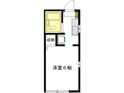 K・Iハウス(1K/2階)の間取り写真