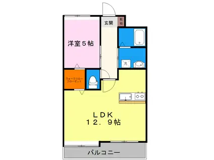 BLOEMEN(1LDK/11階)の間取り写真