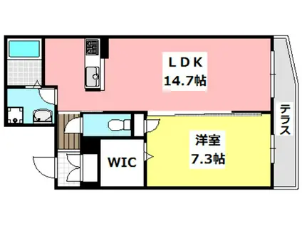 グレーシア(1LDK/1階)の間取り写真