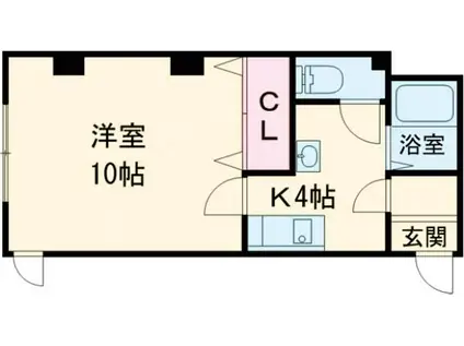 RS FLATII(1K/2階)の間取り写真