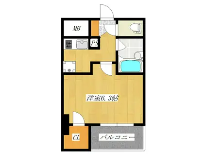 エクシム西巣鴨(1K/8階)の間取り写真