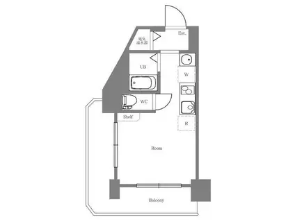 ハイネス要町(ワンルーム/8階)の間取り写真