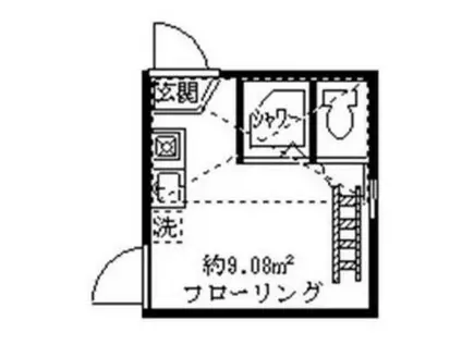 フェリススイートピー(ワンルーム/1階)の間取り写真