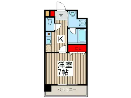 東川口弥生マンション(1K/5階)の間取り写真