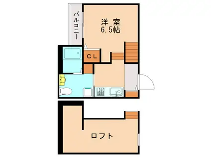 ORSA FIORE(ワンルーム/1階)の間取り写真