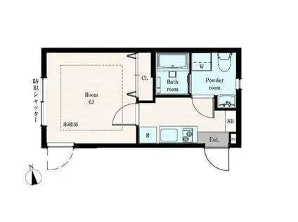 PARKFOREST杉並高円寺(1K/1階)の間取り写真