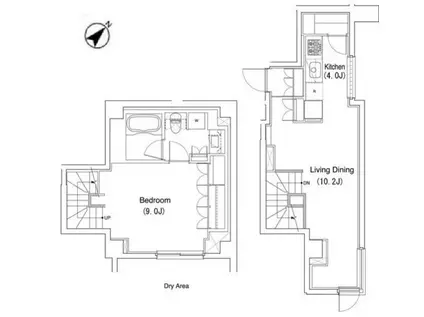 コンフォリア中野(1LDK/1階)の間取り写真