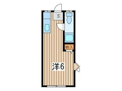 アパルト向ヶ丘II(ワンルーム/1階)の間取り写真