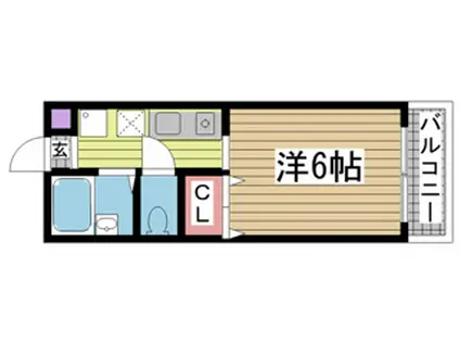 メゾン戸崎通(1K/1階)の間取り写真