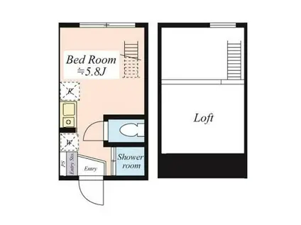 クレア中野野方(ワンルーム/2階)の間取り写真