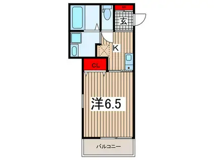 パインズ下大久保(1K/3階)の間取り写真