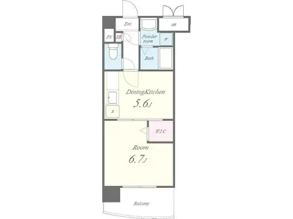 メゾン・ド・リュミエール(1DK/3階)の間取り写真