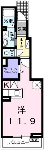 ミルト住吉I(ワンルーム/1階)の間取り写真