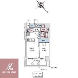 スプランディッド弁天町DUE(1LDK/5階)の間取り写真
