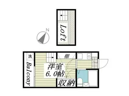 LIVE松戸(1K/3階)の間取り写真