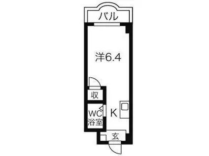 クレールショーワ III棟(1K/2階)の間取り写真