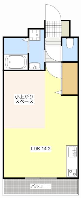 HILLS VILLAGE(ワンルーム/1階)の間取り写真