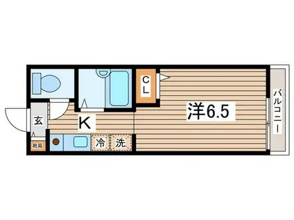 鈴鹿ハイツ(1K/2階)の間取り写真