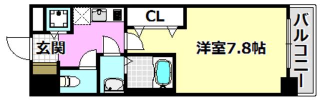 MASU NO 茨木(1K/2階)の間取り写真