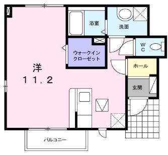 サンテール(1K/1階)の間取り写真