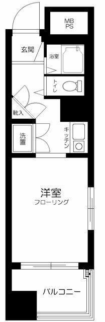 ストーク小石川(1K/3階)の間取り写真