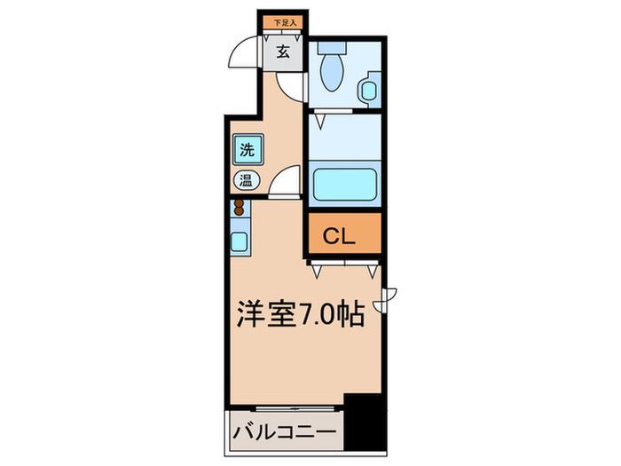 フェスシントミ(ワンルーム/4階)の間取り写真
