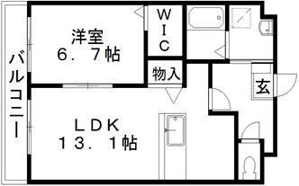 アベニュー上島II(1LDK/2階)の間取り写真