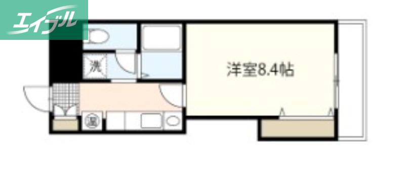 アンブシュール京橋(1K/4階)の間取り写真