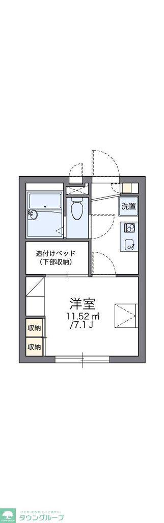 レオパレスヴェルデカーサ二俣川(1K/2階)の間取り写真