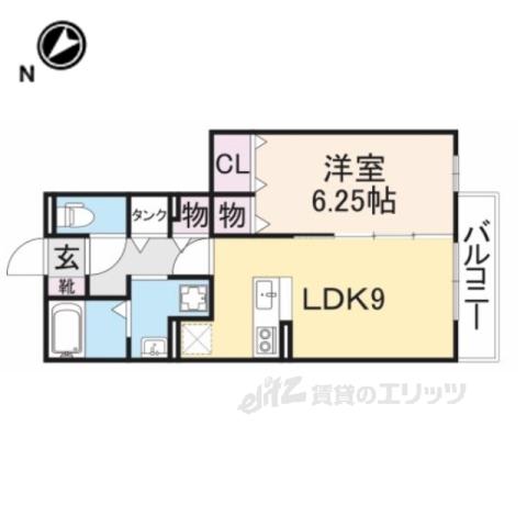ポルトグラン(1LDK/1階)の間取り写真