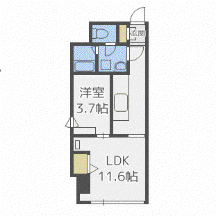 カサトレスネオ(1LDK/7階)の間取り写真