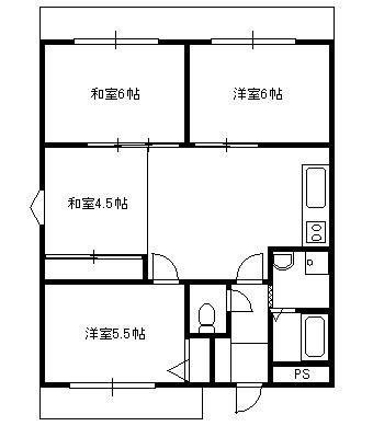 パシフィック箱崎V(3LDK/6階)の間取り写真