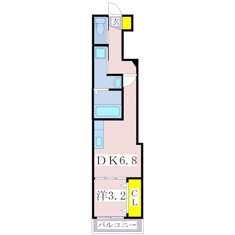 ZERO上之園(1DK/5階)の間取り写真