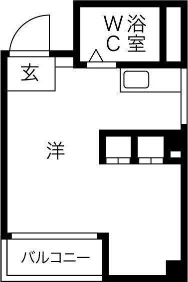 ウィン天六 南館(ワンルーム/4階)の間取り写真