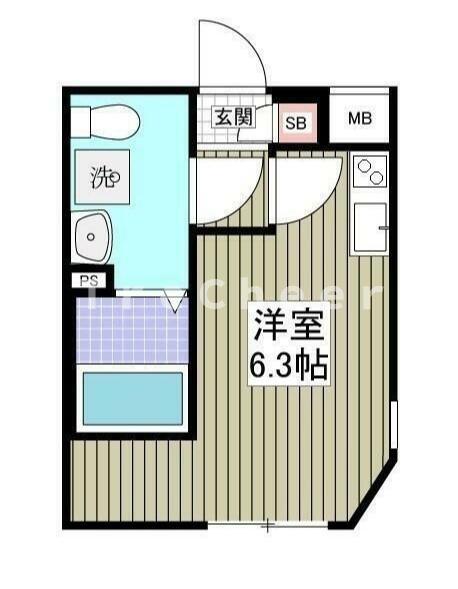 ジニアールコート西尾久(ワンルーム/3階)の間取り写真