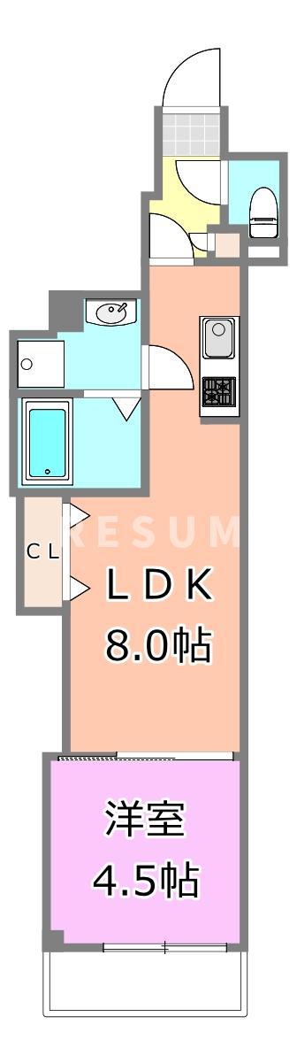 COTE DOR SOGA(1LDK/2階)の間取り写真
