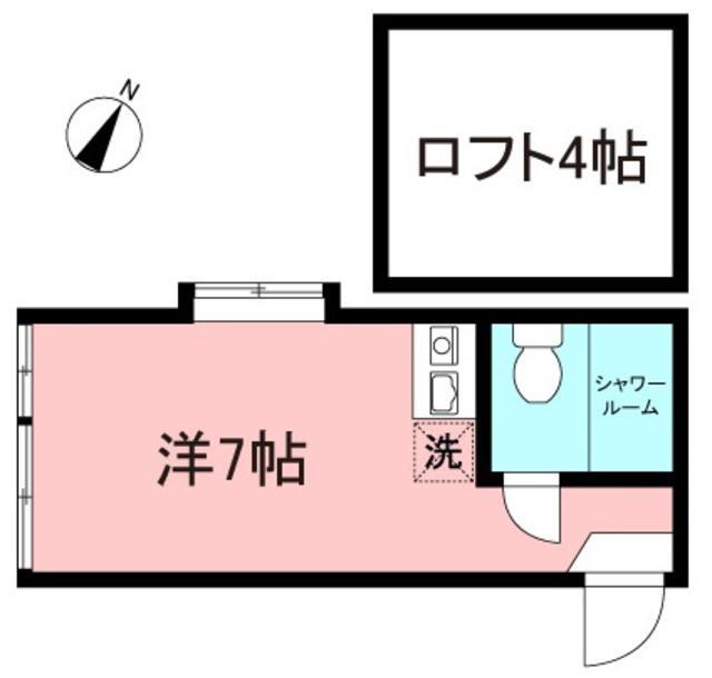 ユナイト反町セザンヌ(ワンルーム/2階)の間取り写真
