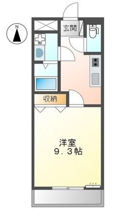 プロニティハウス(1K/1階)の間取り写真