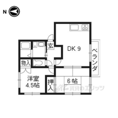 アネックス美園(2LDK/1階)の間取り写真