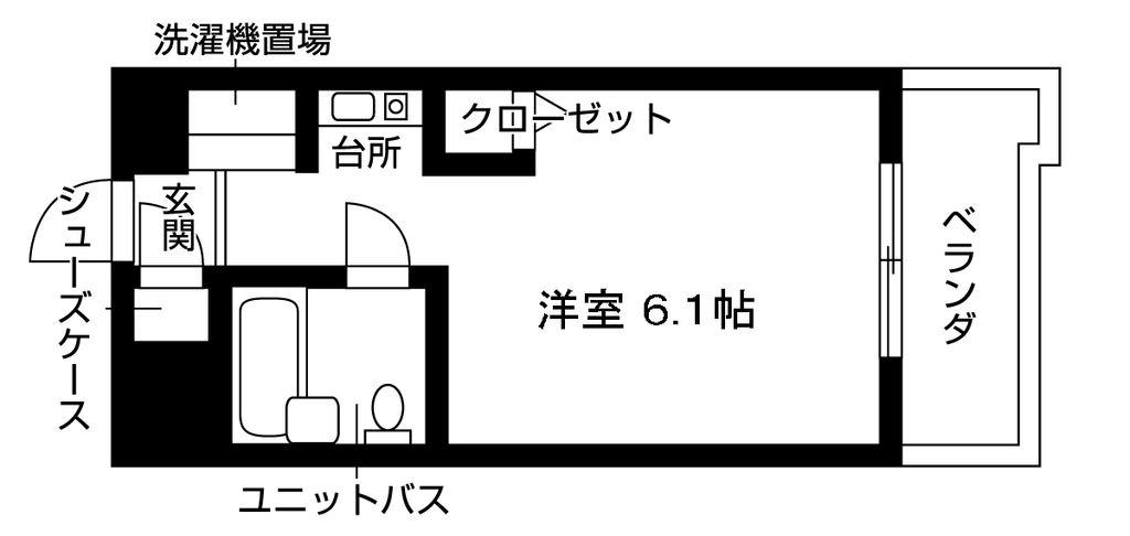 プロムナード三軒茶屋(ワンルーム/4階)の間取り写真