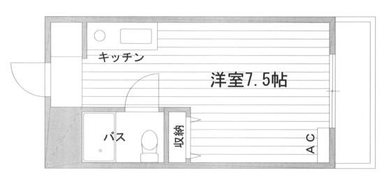 プレアール大供(ワンルーム/3階)の間取り写真