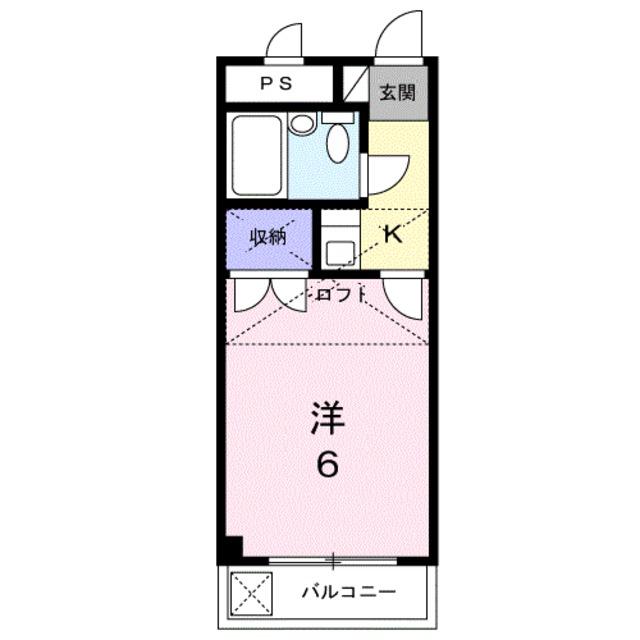 ユーママンション(1K/3階)の間取り写真