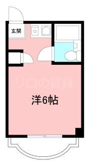 ナカムラビル(ワンルーム/3階)の間取り写真