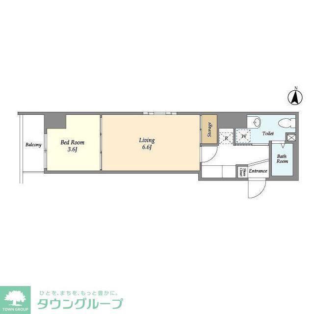 アクシーズタワー大門町(2K/6階)の間取り写真