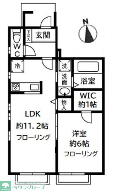 コンフォーティアI(1LDK/1階)の間取り写真