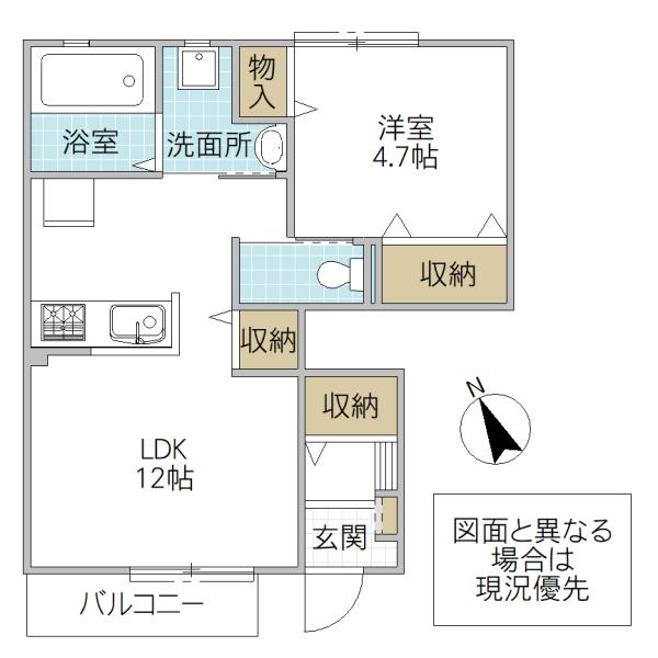 アネックスアリューII(1LDK/1階)の間取り写真