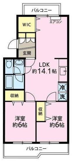 第二豊ロイヤルマンション(2LDK/1階)の間取り写真