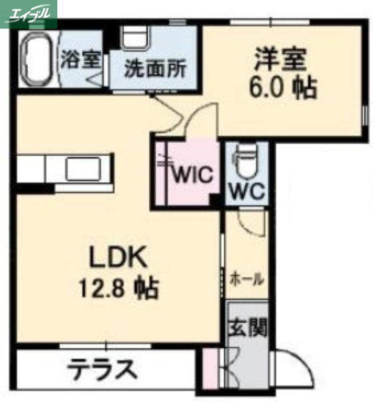ヴィラージュ参番館(1LDK/1階)の間取り写真