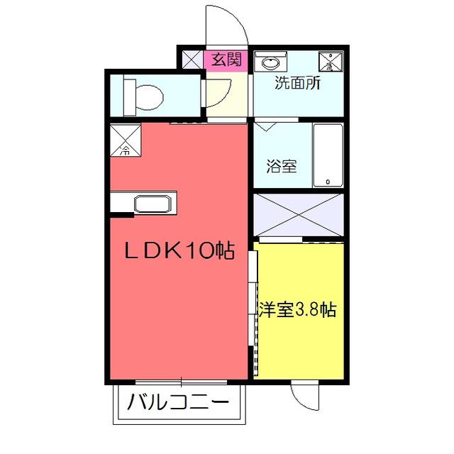 グランディール(1LDK/1階)の間取り写真